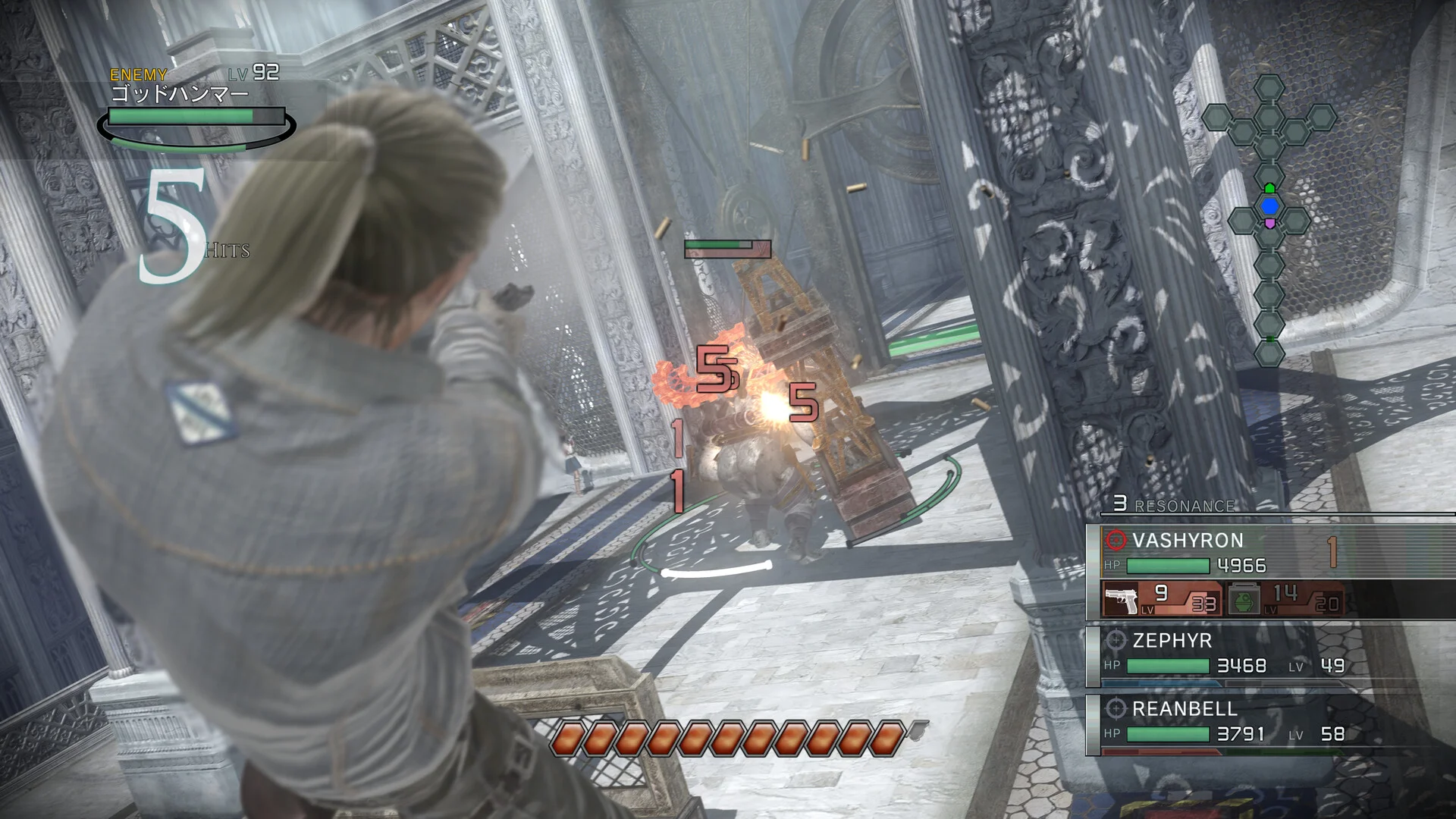 Resonance of Fate Enhanced Remaster promotional artwork showing the three mercenaries in the steampunk city of Basel
